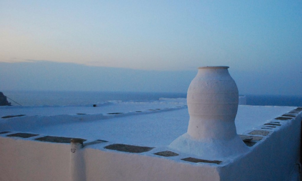 A rooftop in the castro of Sifnos.