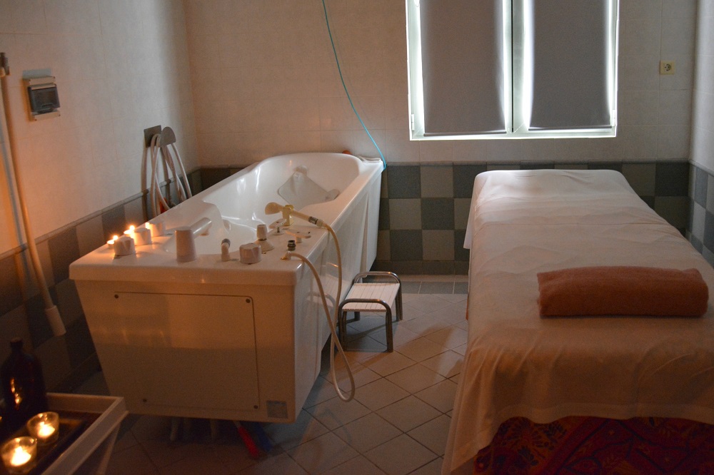 Luxury spa treatments take place in the therapeutic rooms.
