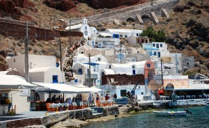 Ammoudi Bay is a great place to eat in Santorini.